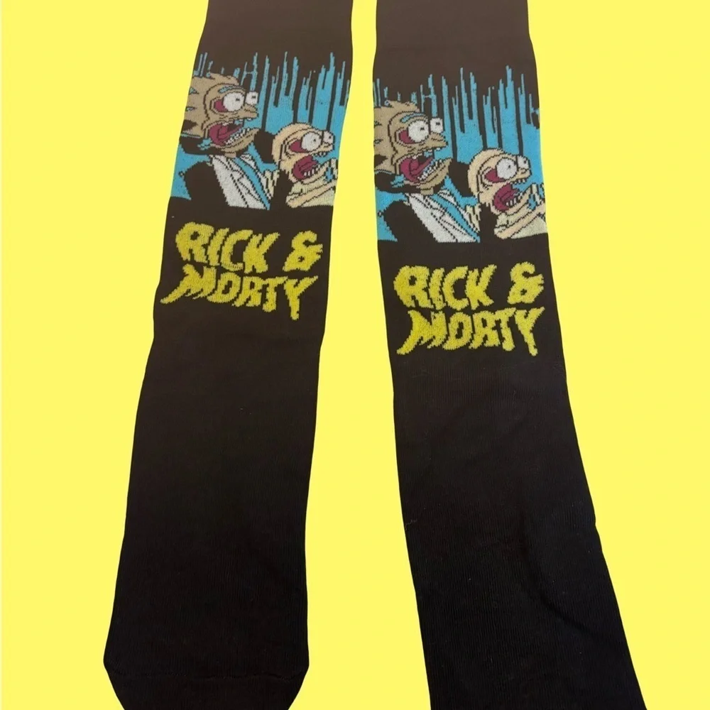 Rick & Morty Black and Blue Casual Socks